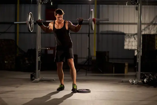 Squat with Plate Movers — Start