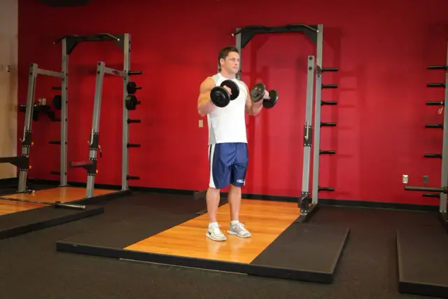Standing Dumbbell Reverse Curl 2