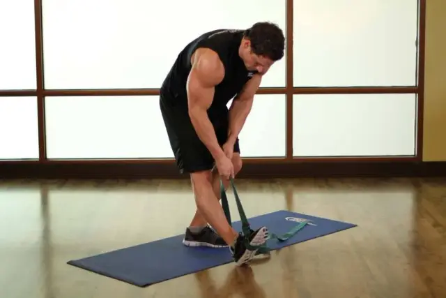 Standing Hamstring and Calf Stretch — Start
