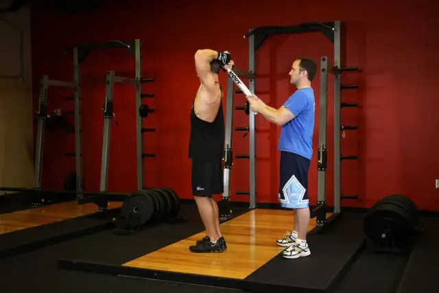 Standing Towel Triceps Extension 1
