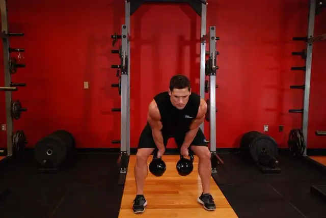 Two-Arm Kettlebell Clean 1