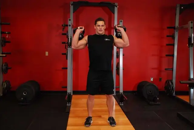 Two-Arm Kettlebell Military Press 1