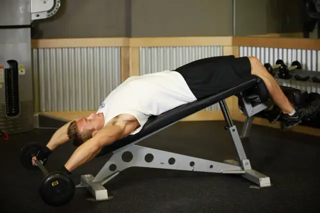 Wide-Grip Decline Barbell Pullover 2
