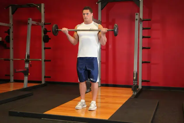 Wide-Grip Standing Barbell Curl 2